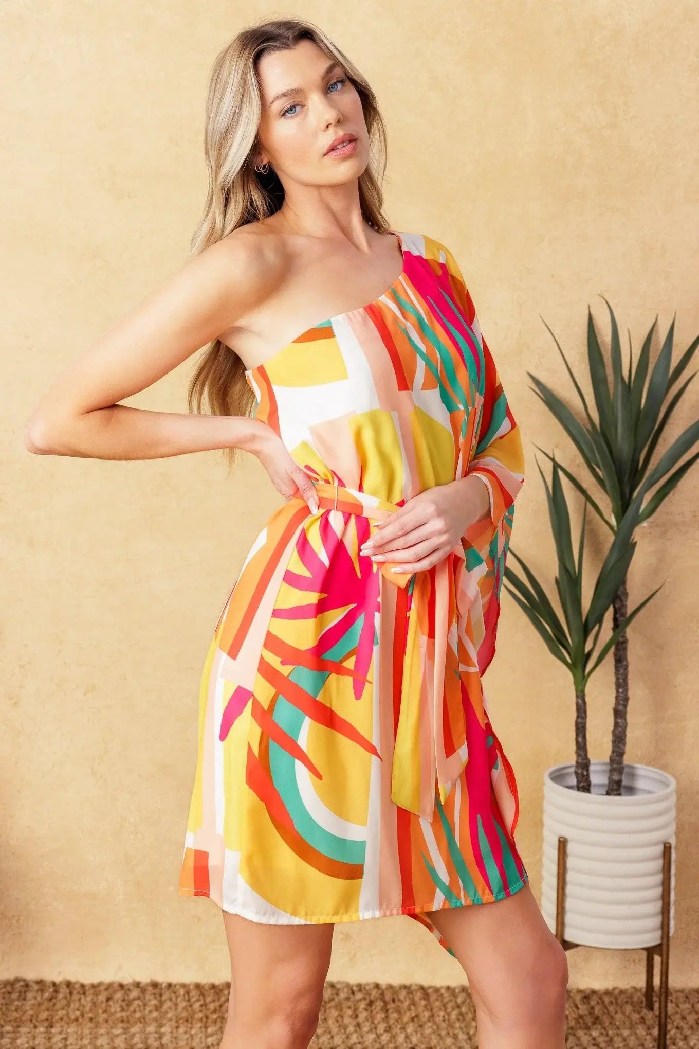 EASY WAY OUT WOVEN KAFTAN MINI DRESS - Flying Tomato - Flyclothing LLC
