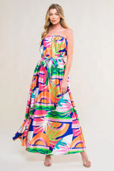 SUMMERY INCLINATION WOVEN MIDI DRESS - Flying Tomato - Flyclothing LLC