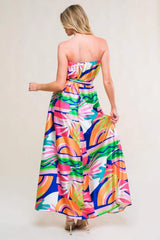 SUMMERY INCLINATION WOVEN MIDI DRESS - Flying Tomato - Flyclothing LLC