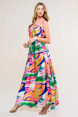 SUMMERY INCLINATION WOVEN MIDI DRESS - Flying Tomato - Flyclothing LLC