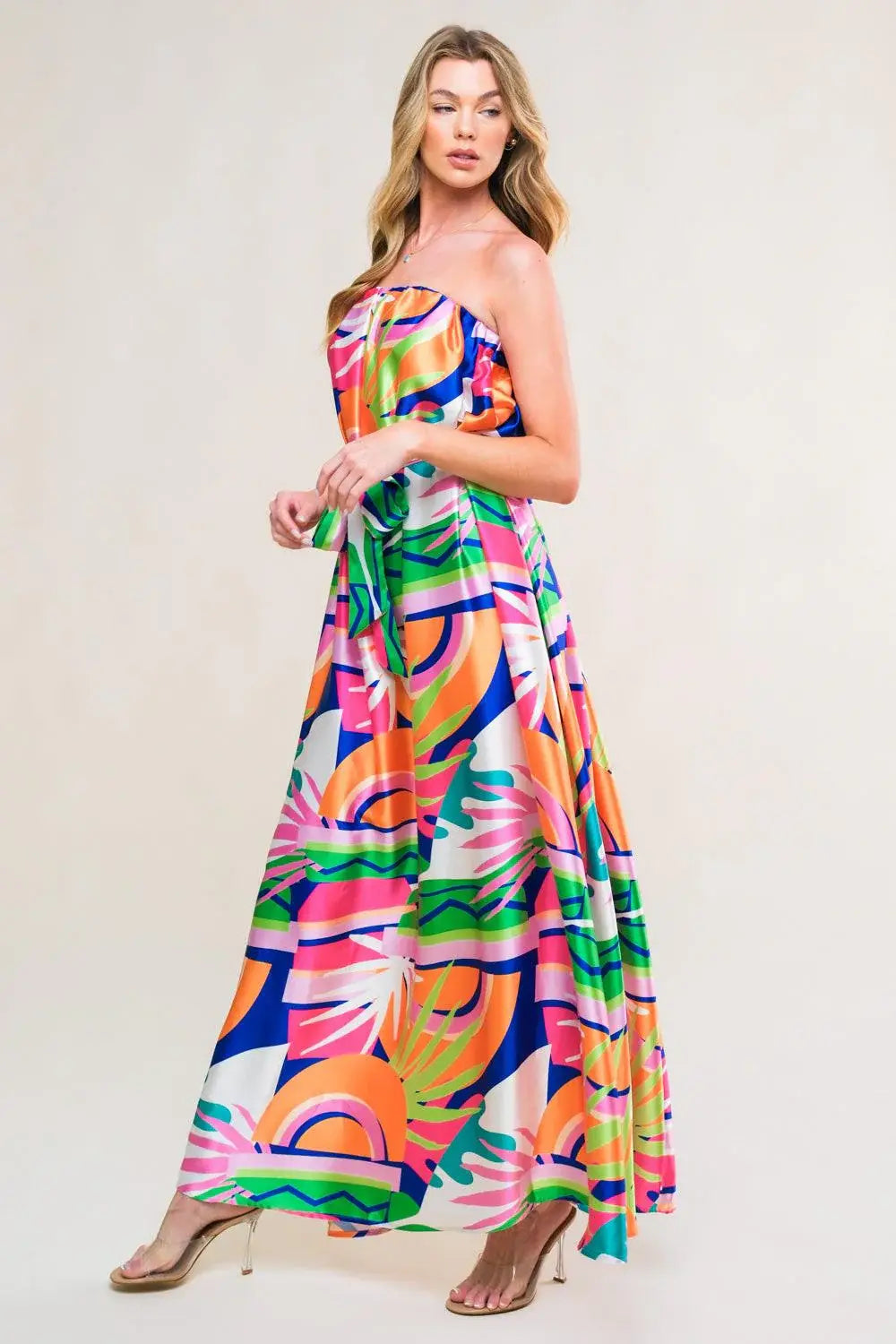 SUMMERY INCLINATION WOVEN MIDI DRESS - Flying Tomato - Flyclothing LLC