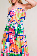 SUMMERY INCLINATION WOVEN MIDI DRESS - Flying Tomato - Flyclothing LLC