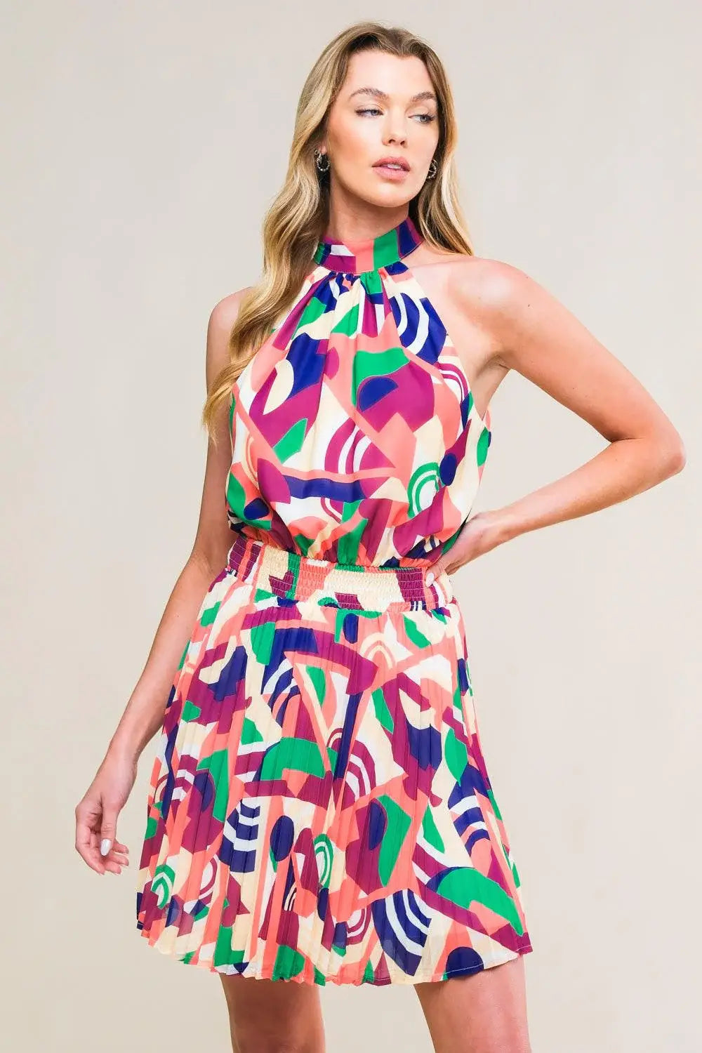 SWEETLY ELEVATED WOVEN MINI DRESS - Flying Tomato - Flyclothing LLC