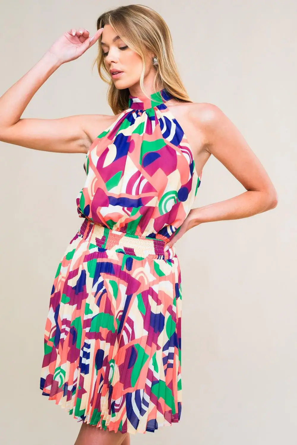 SWEETLY ELEVATED WOVEN MINI DRESS - Flying Tomato - Flyclothing LLC