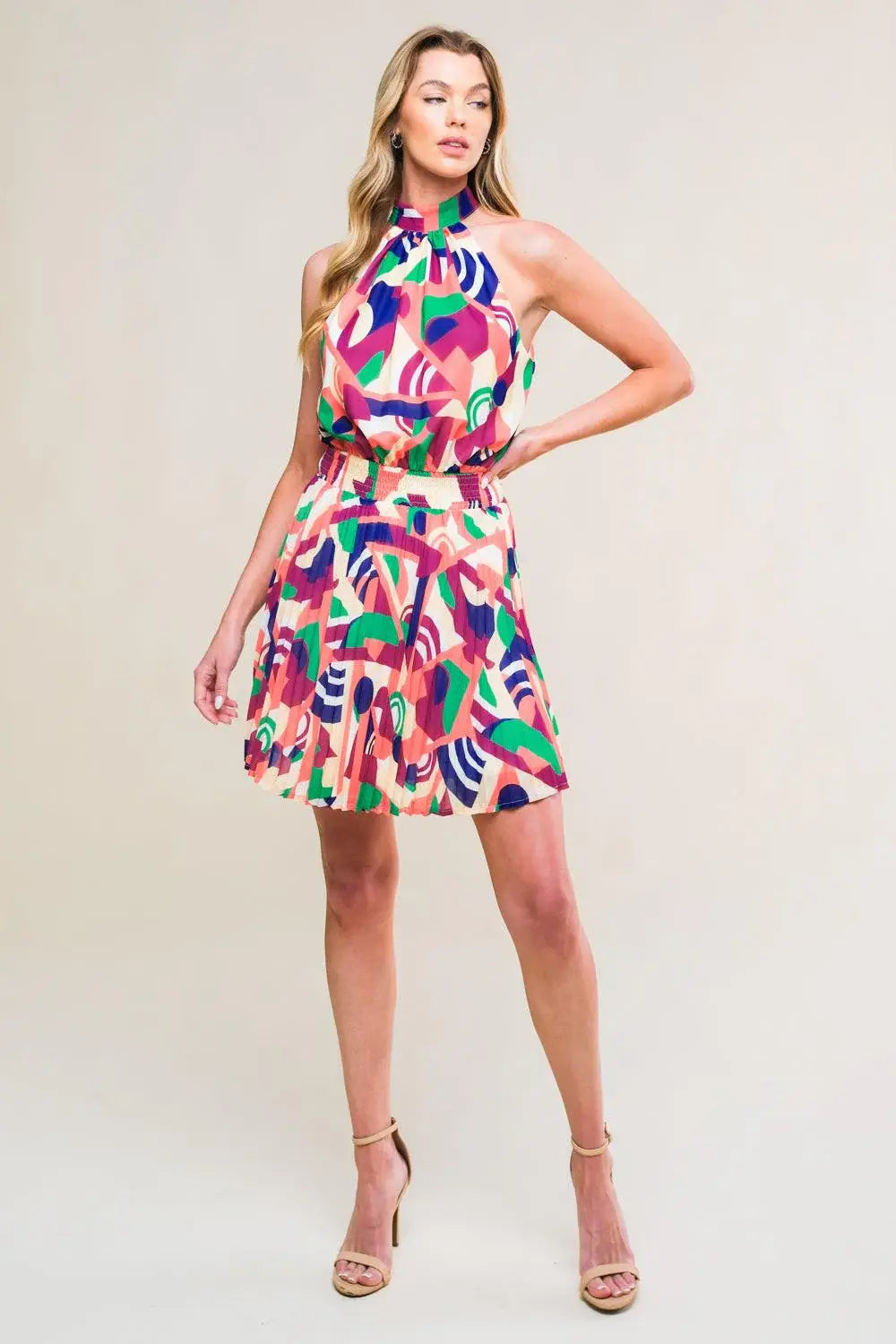 SWEETLY ELEVATED WOVEN MINI DRESS - Flying Tomato - Flyclothing LLC