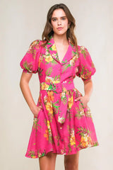 REMARKABLE ENTRANCE WOVEN MINI DRESS - Flying Tomato - Flyclothing LLC