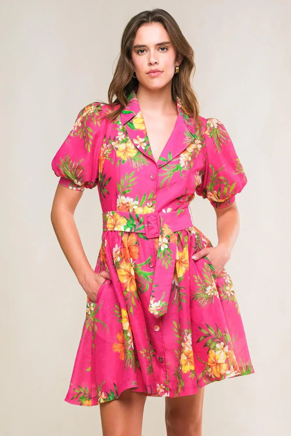 REMARKABLE ENTRANCE WOVEN MINI DRESS - Flying Tomato - Flyclothing LLC