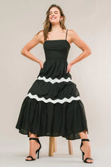 SUMMER SPRITZ WOVEN MIDI DRESS - Flying Tomato - Flyclothing LLC