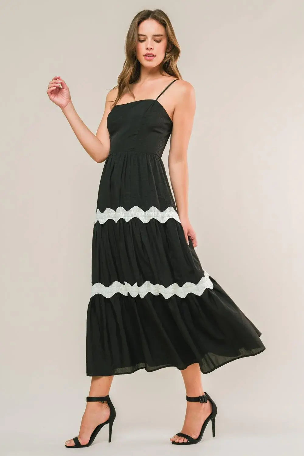 SUMMER SPRITZ WOVEN MIDI DRESS - Flying Tomato - Flyclothing LLC