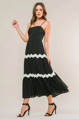 SUMMER SPRITZ WOVEN MIDI DRESS - Flying Tomato - Flyclothing LLC