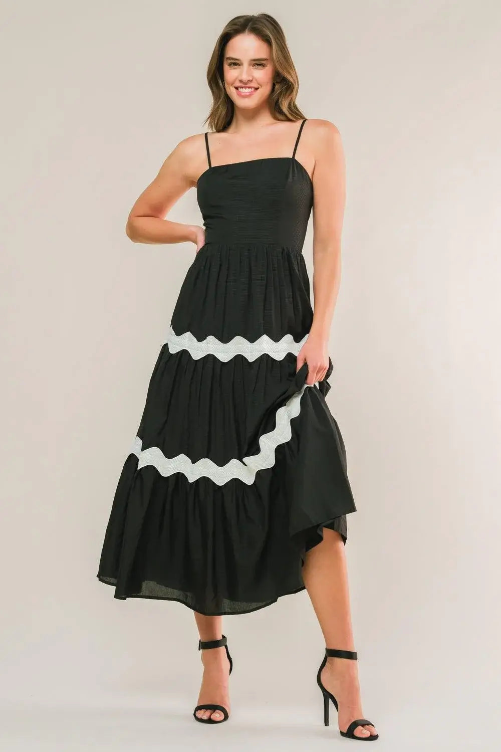 SUMMER SPRITZ WOVEN MIDI DRESS - Flying Tomato - Flyclothing LLC