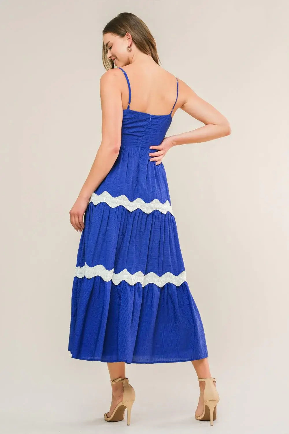 SUMMER SPRITZ WOVEN MIDI DRESS - Flying Tomato - Flyclothing LLC
