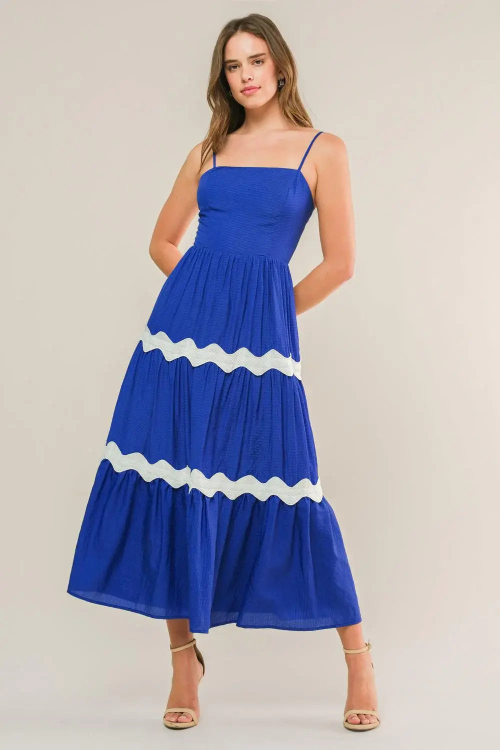 SUMMER SPRITZ WOVEN MIDI DRESS - Flying Tomato - Flyclothing LLC