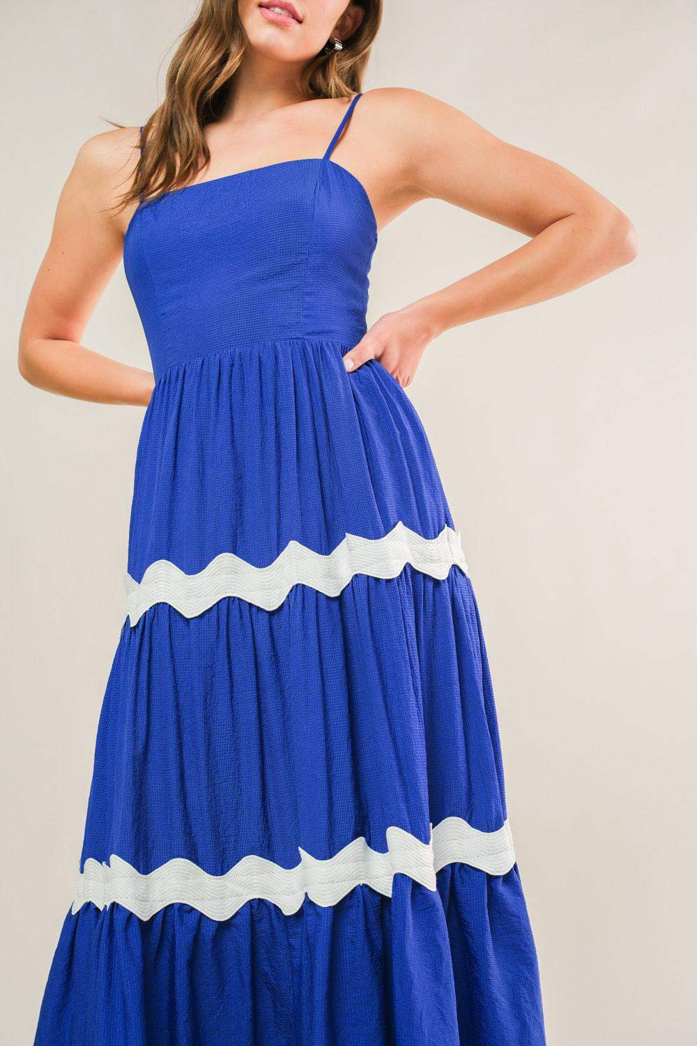 SUMMER SPRITZ WOVEN MIDI DRESS - Flying Tomato - Flyclothing LLC