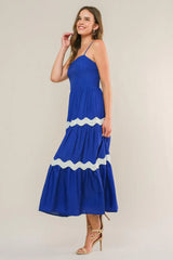 SUMMER SPRITZ WOVEN MIDI DRESS - Flying Tomato - Flyclothing LLC