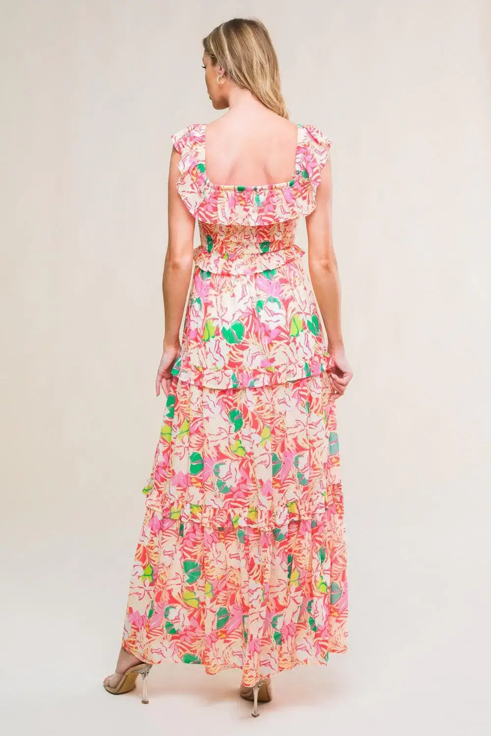 RELAXED CHARM WOVEN MIDI DRESS - Flying Tomato - Flyclothing LLC