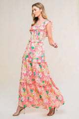 RELAXED CHARM WOVEN MIDI DRESS - Flying Tomato - Flyclothing LLC