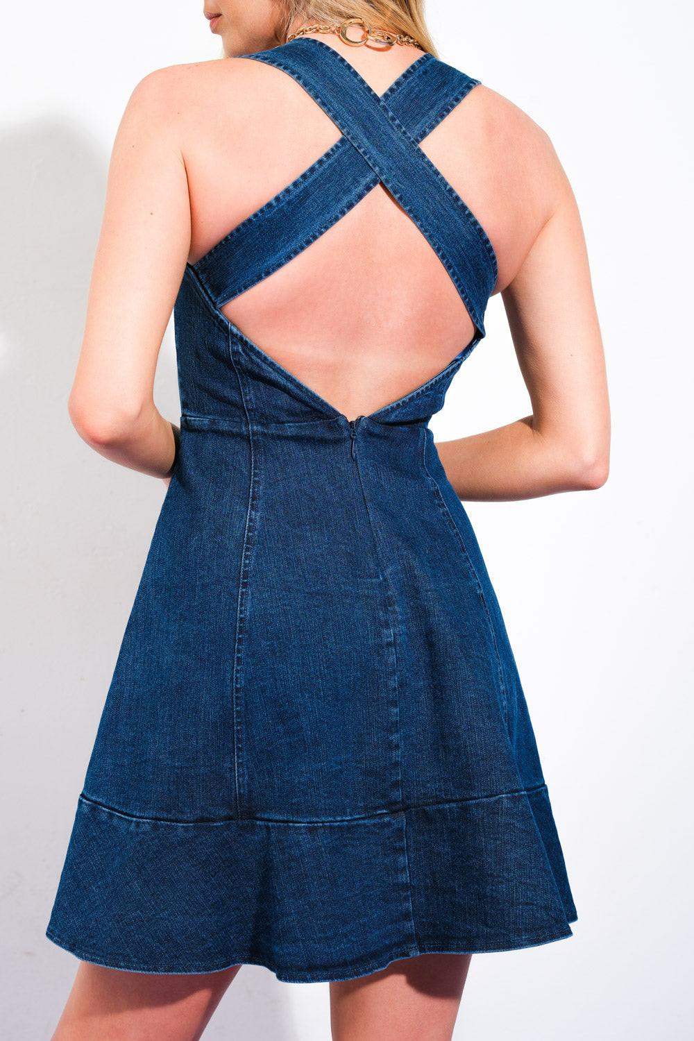 EASYGOING DAYS DENIM MINI DRESS - Flying Tomato - Flyclothing LLC