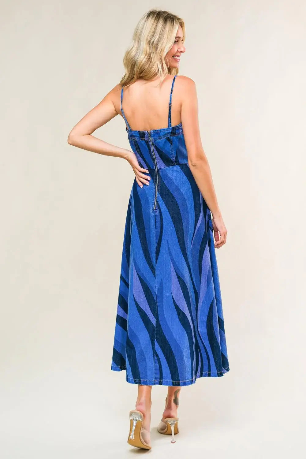 PATRIOTIC PRINCESS DENIM MIDI DRESS - Flying Tomato - Flyclothing LLC