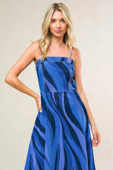 PATRIOTIC PRINCESS DENIM MIDI DRESS - Flying Tomato - Flyclothing LLC