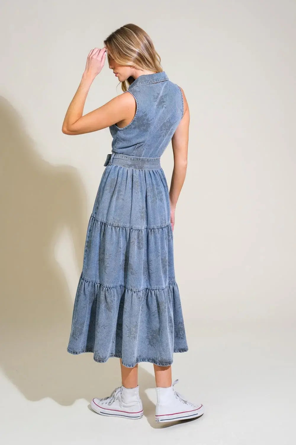 LIFE’S PATHWAYS DENIM SHIRT DRESS - Flying Tomato - Flyclothing LLC