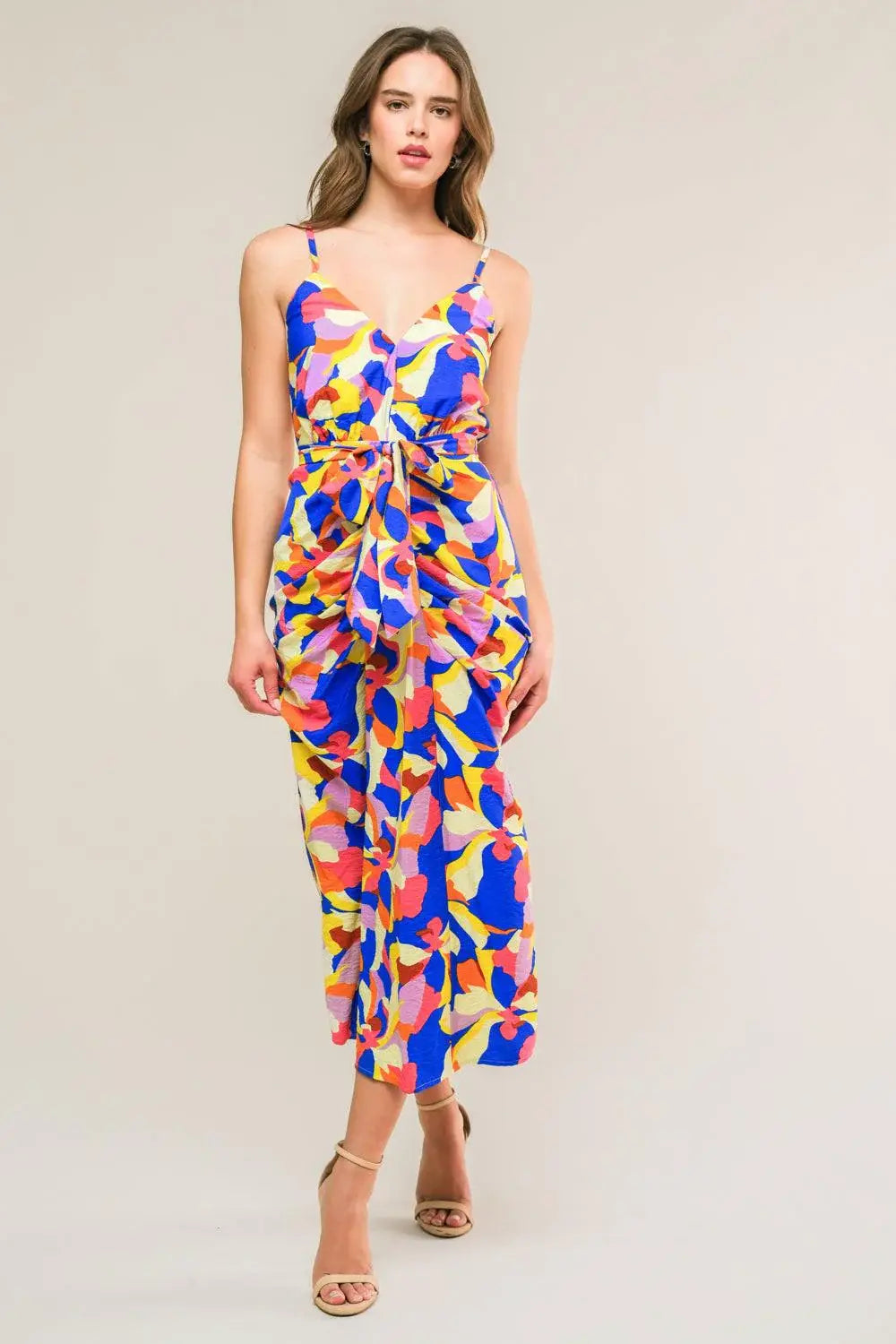 WHAT DREAMS ARE MADE WOVEN MIDI DRESS - Flying Tomato - Flyclothing LLC