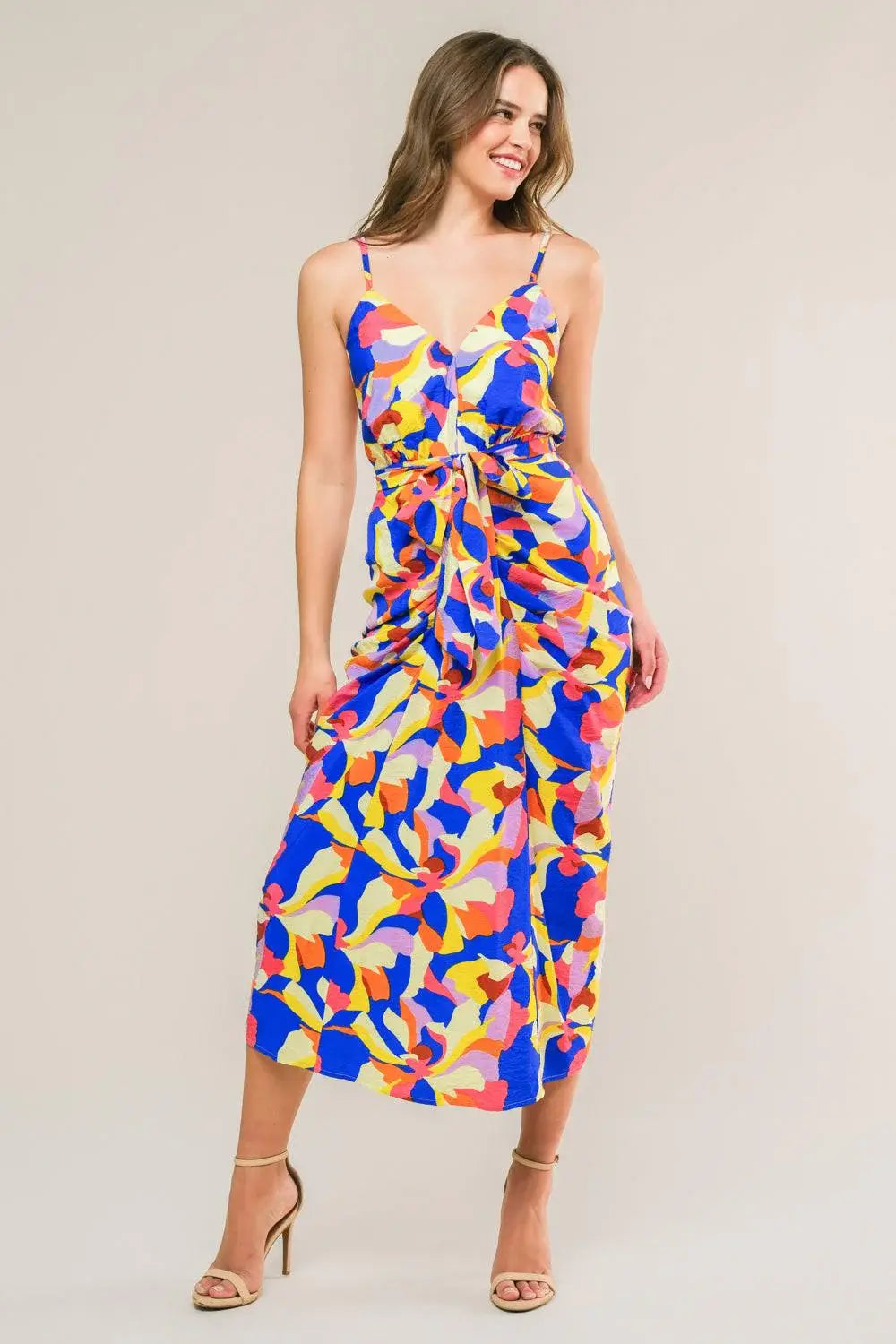 WHAT DREAMS ARE MADE WOVEN MIDI DRESS - Flying Tomato - Flyclothing LLC