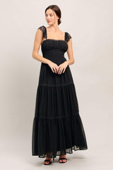 FORGOTTEN ROMANCE WOVEN MAXI DRESS - Flying Tomato - Flyclothing LLC