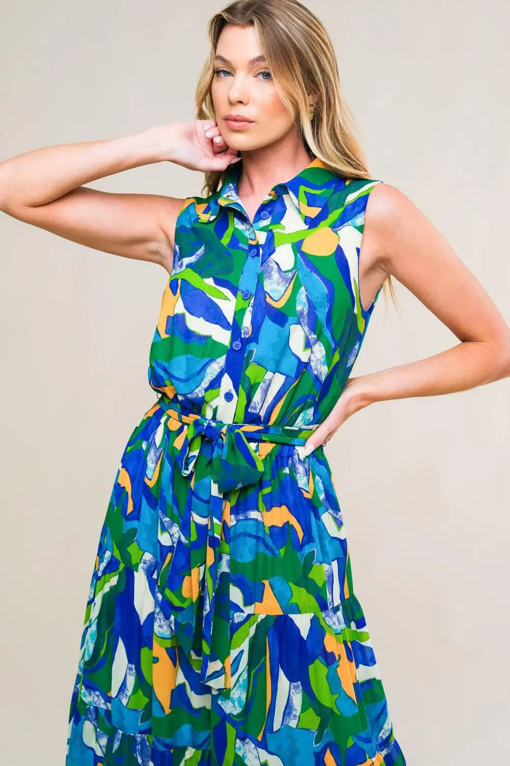 PRISTINE CHICNESS WOVEN MIDI DRESS - Flying Tomato - Flyclothing LLC