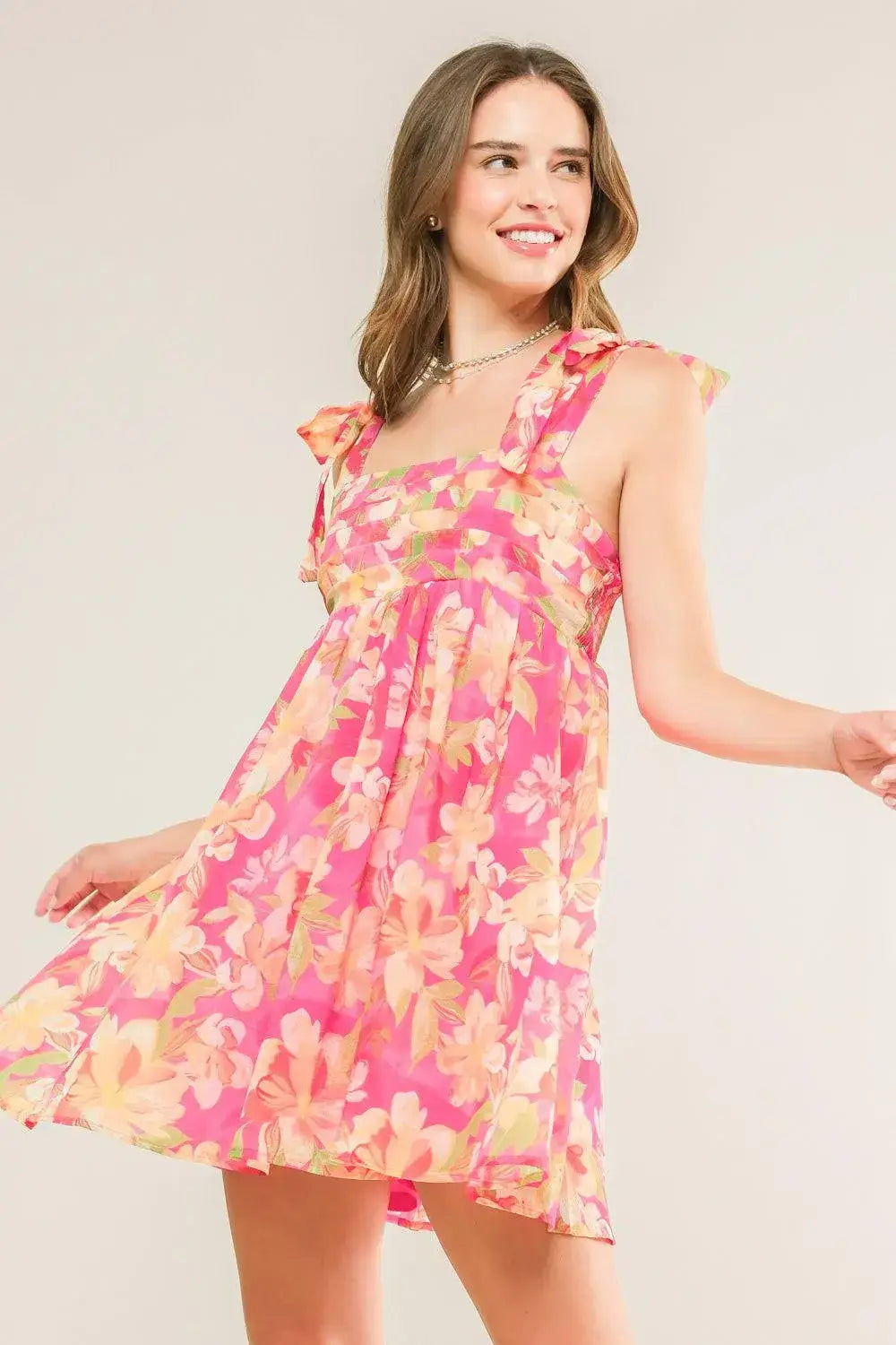 TALK OF THE TOWN WOVEN MINI DRESS - Flying Tomato - Flyclothing LLC