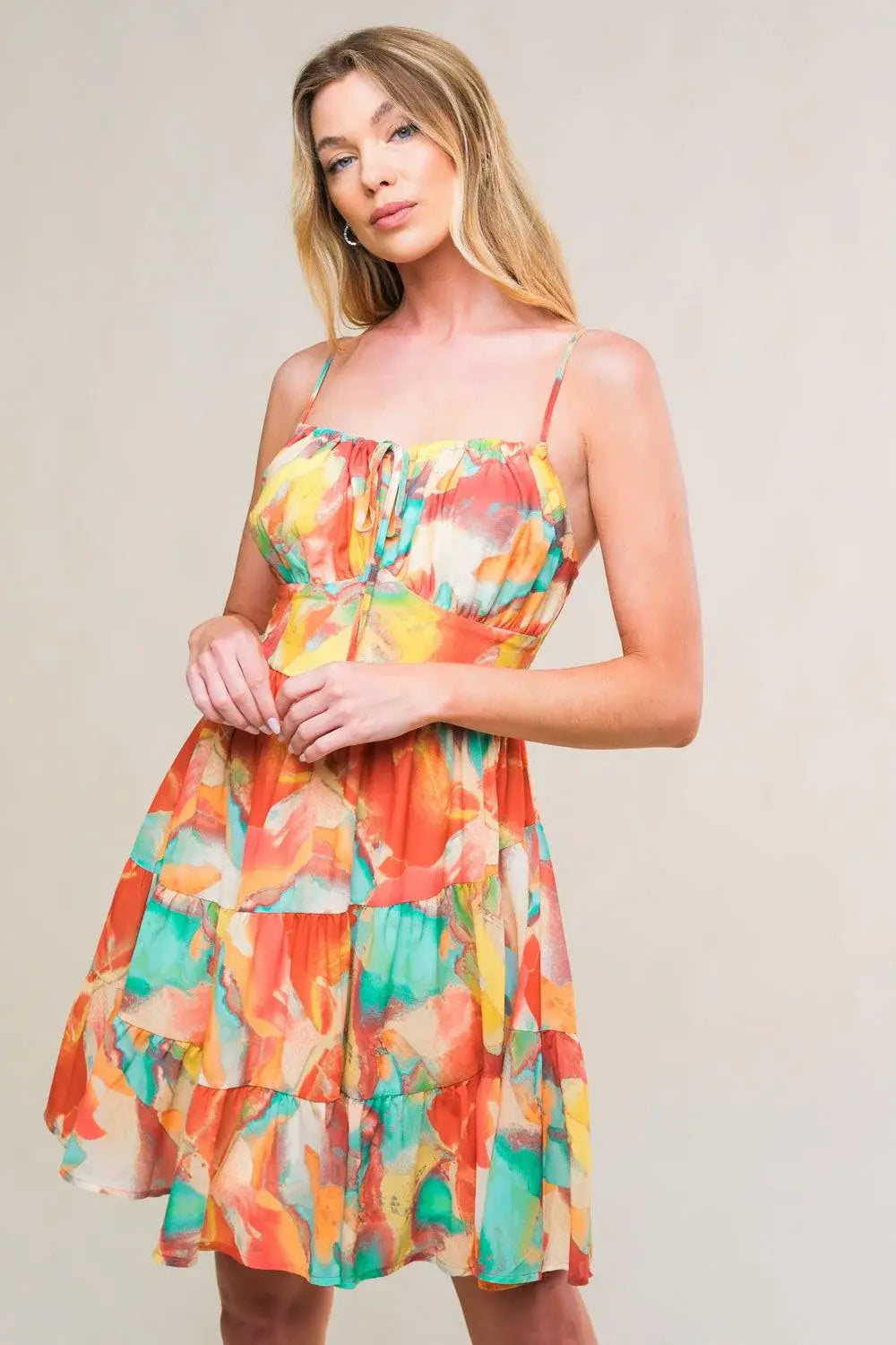 MAJESTIC ENERGY WOVEN MINI DRESS - Flying Tomato - Flyclothing LLC