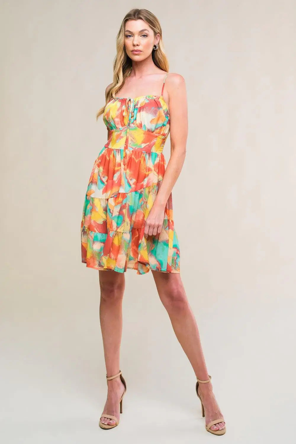 MAJESTIC ENERGY WOVEN MINI DRESS - Flying Tomato - Flyclothing LLC
