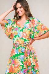 EFFERVESCENT LOVE TRUE WRAP MIDI DRESS - Flying Tomato - Flyclothing LLC