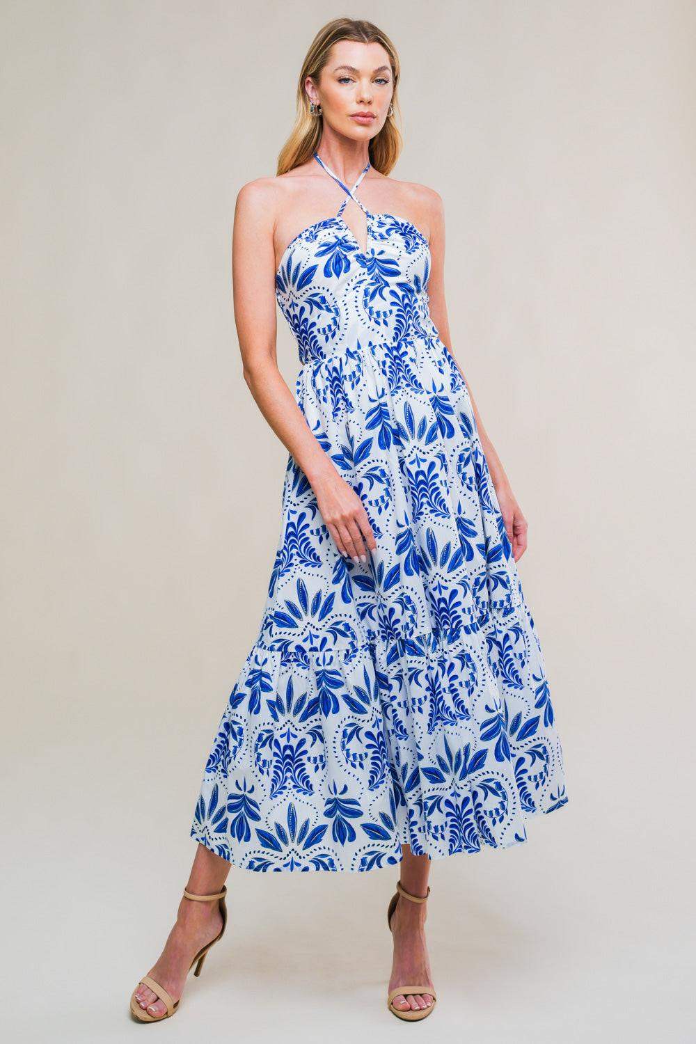 FLAWLESS SENSATION WOVEN MIDI DRESS - Flying Tomato - Flyclothing LLC