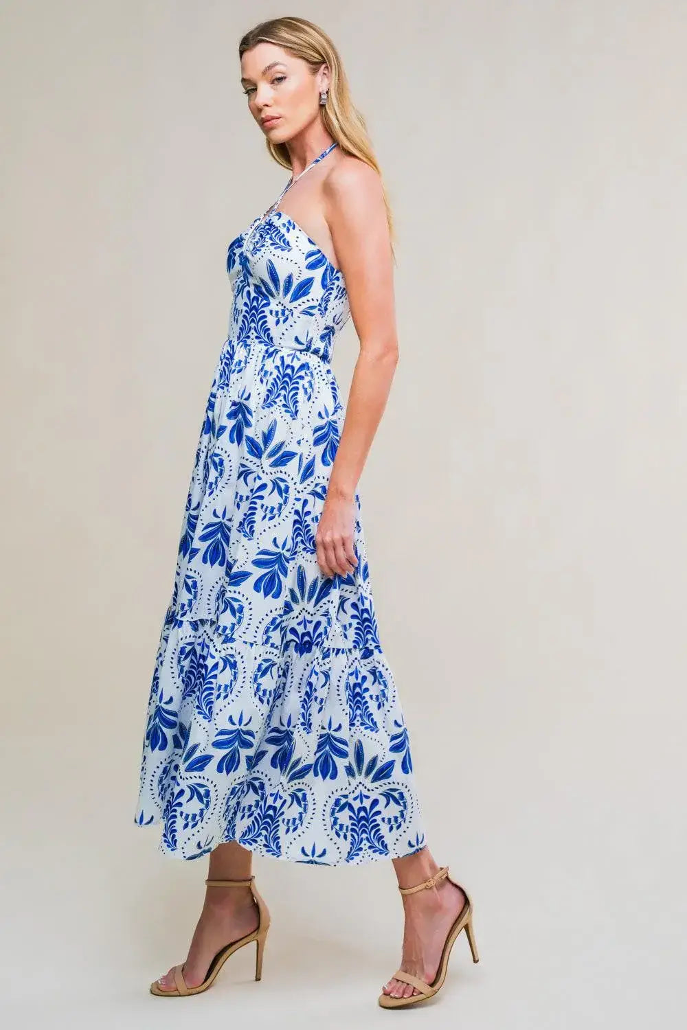 FLAWLESS SENSATION WOVEN MIDI DRESS - Flying Tomato - Flyclothing LLC