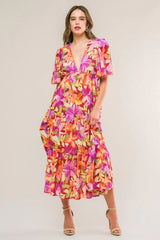 START LOOKING WOVEN MIDI DRESS - Flying Tomato - Flyclothing LLC