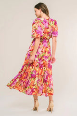 START LOOKING WOVEN MIDI DRESS - Flying Tomato - Flyclothing LLC