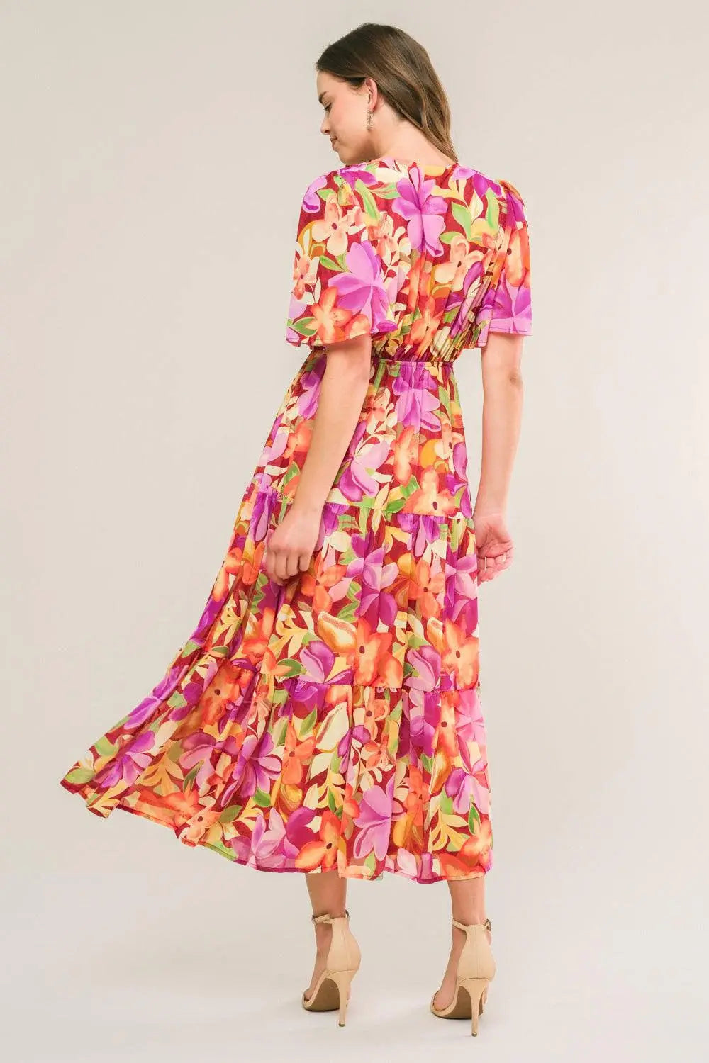 START LOOKING WOVEN MIDI DRESS - Flying Tomato - Flyclothing LLC