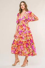 START LOOKING WOVEN MIDI DRESS - Flying Tomato - Flyclothing LLC