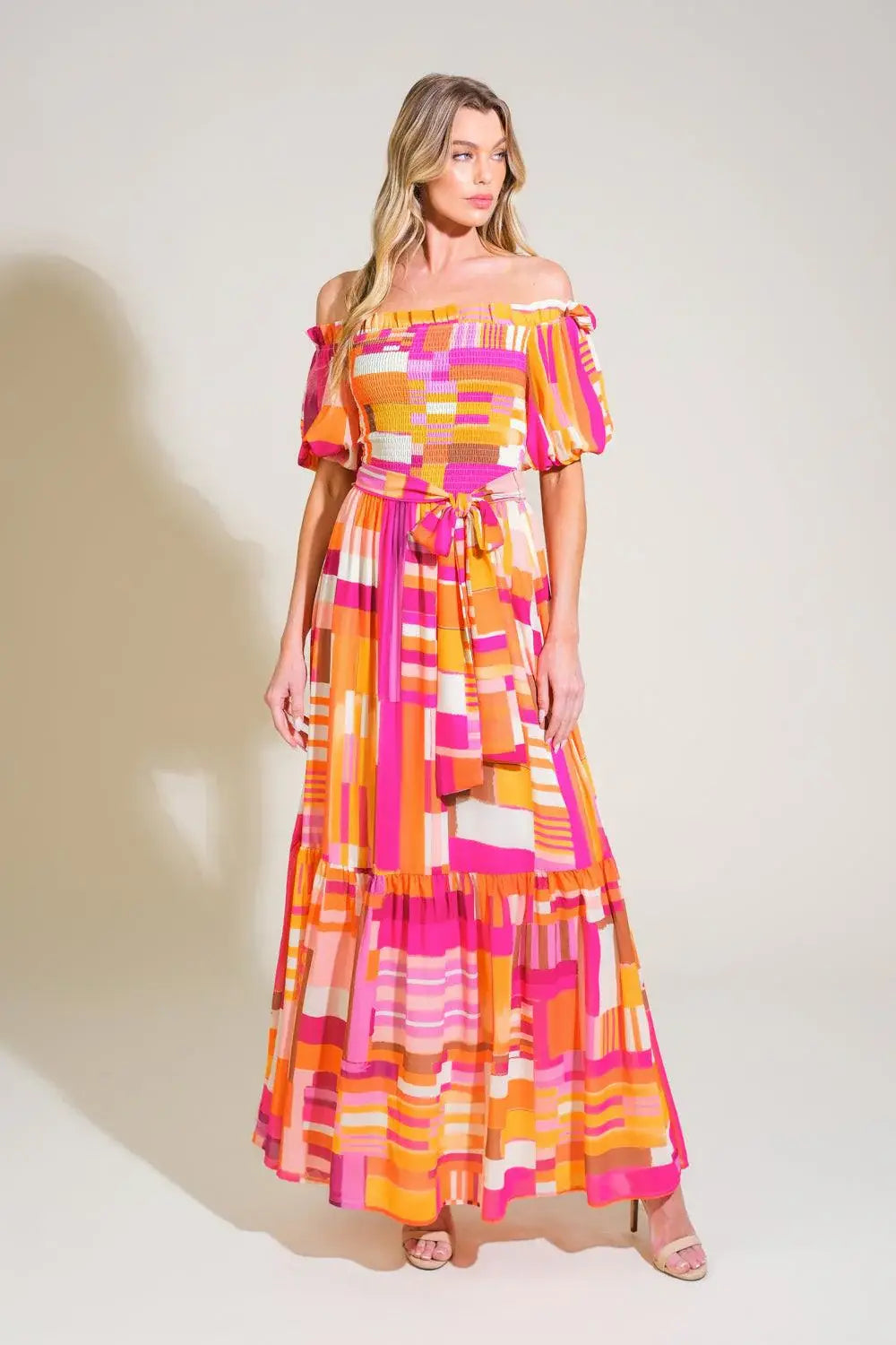 SUNSHINE SQUEEZE WOVEN MAXI DRESS - Flying Tomato - Flyclothing LLC