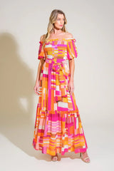 SUNSHINE SQUEEZE WOVEN MAXI DRESS - Flying Tomato - Flyclothing LLC