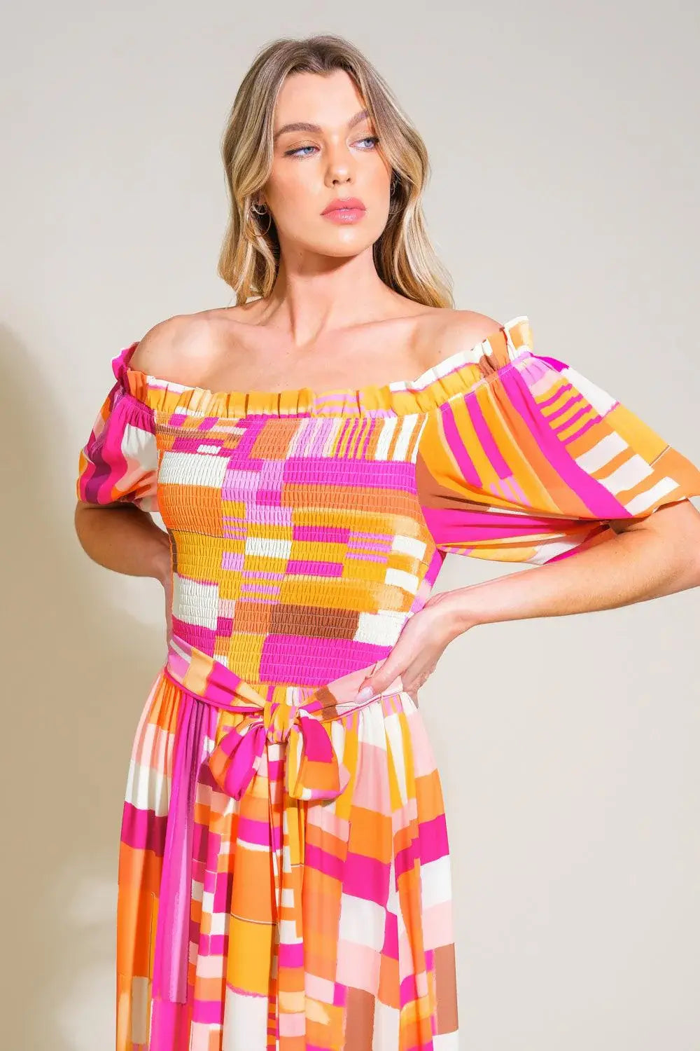 SUNSHINE SQUEEZE WOVEN MAXI DRESS - Flying Tomato - Flyclothing LLC