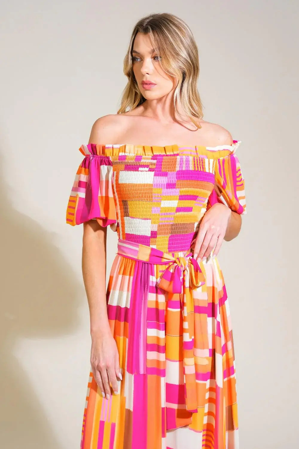 SUNSHINE SQUEEZE WOVEN MAXI DRESS - Flying Tomato - Flyclothing LLC