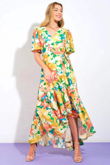 ELABORATE CHARM WOVEN HI-LO DRESS - Flying Tomato - Flyclothing LLC