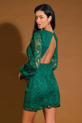 WHISPERED COMFORT WOVEN LACE MINI DRESS - Flying Tomato - Flyclothing LLC