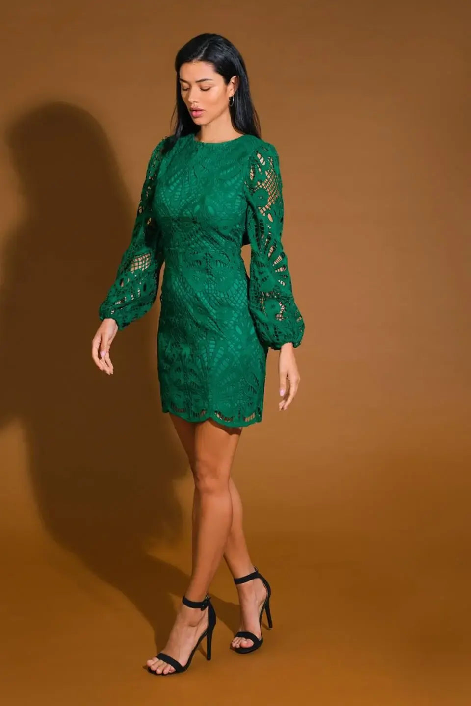 WHISPERED COMFORT WOVEN LACE MINI DRESS - Flying Tomato - Flyclothing LLC