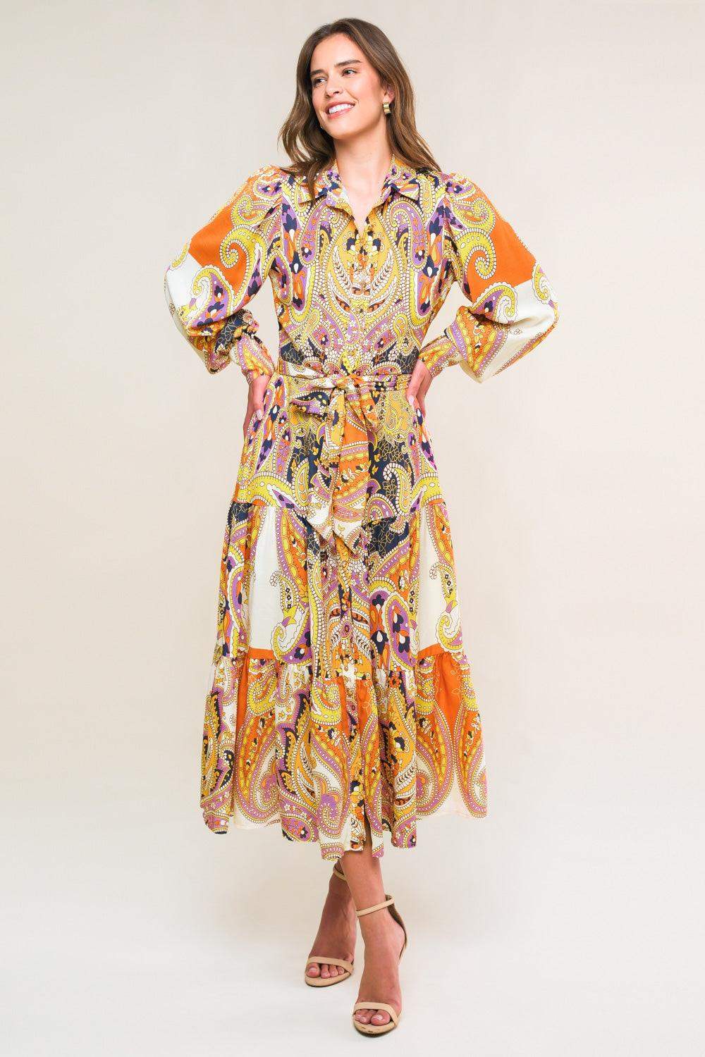 AESTHETIC POSE WOVEN MIDI DRESS - Flying Tomato - Flyclothing LLC