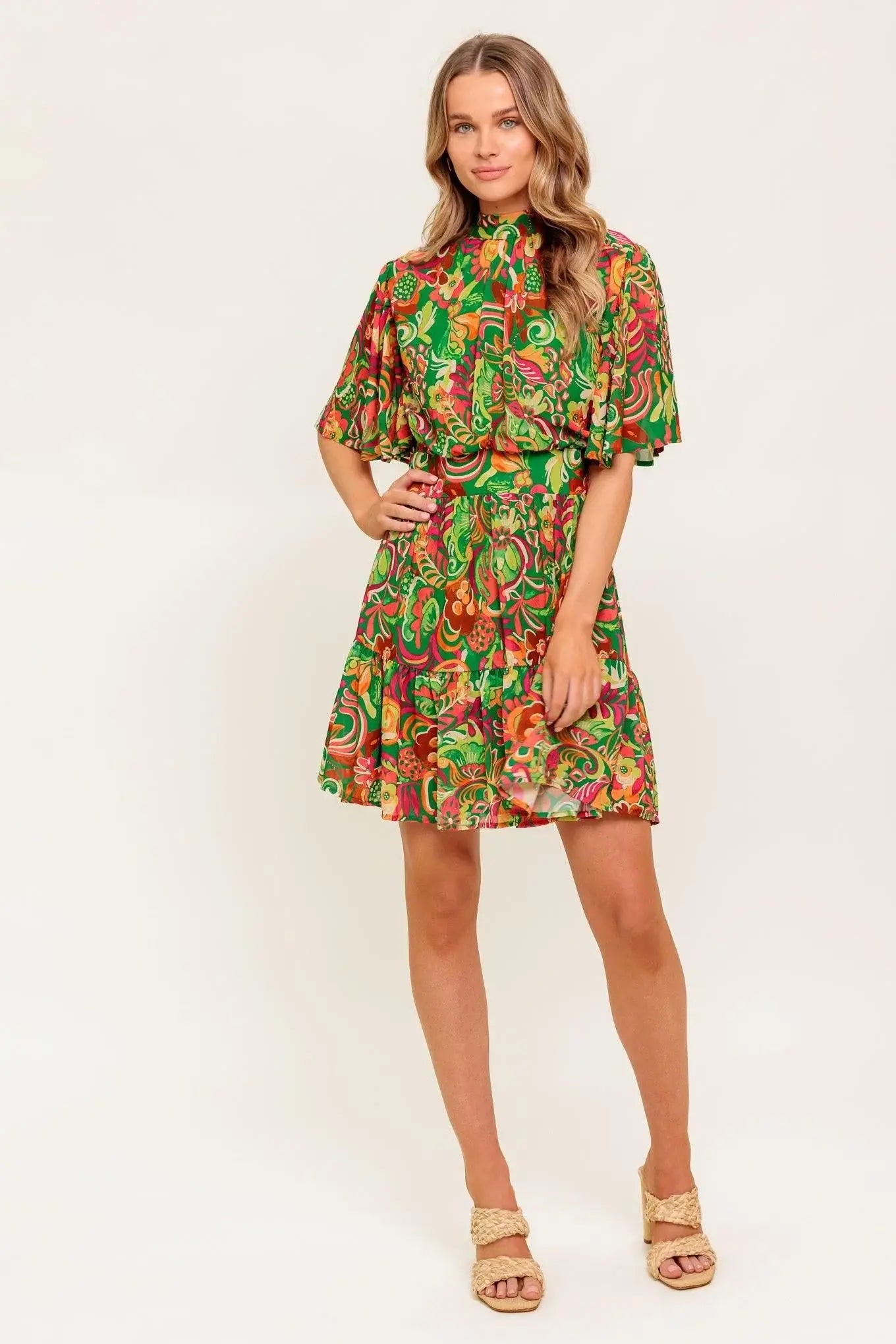 CLEAN AESTHETIC WOVEN MINI DRESS - Flying Tomato - Flyclothing LLC