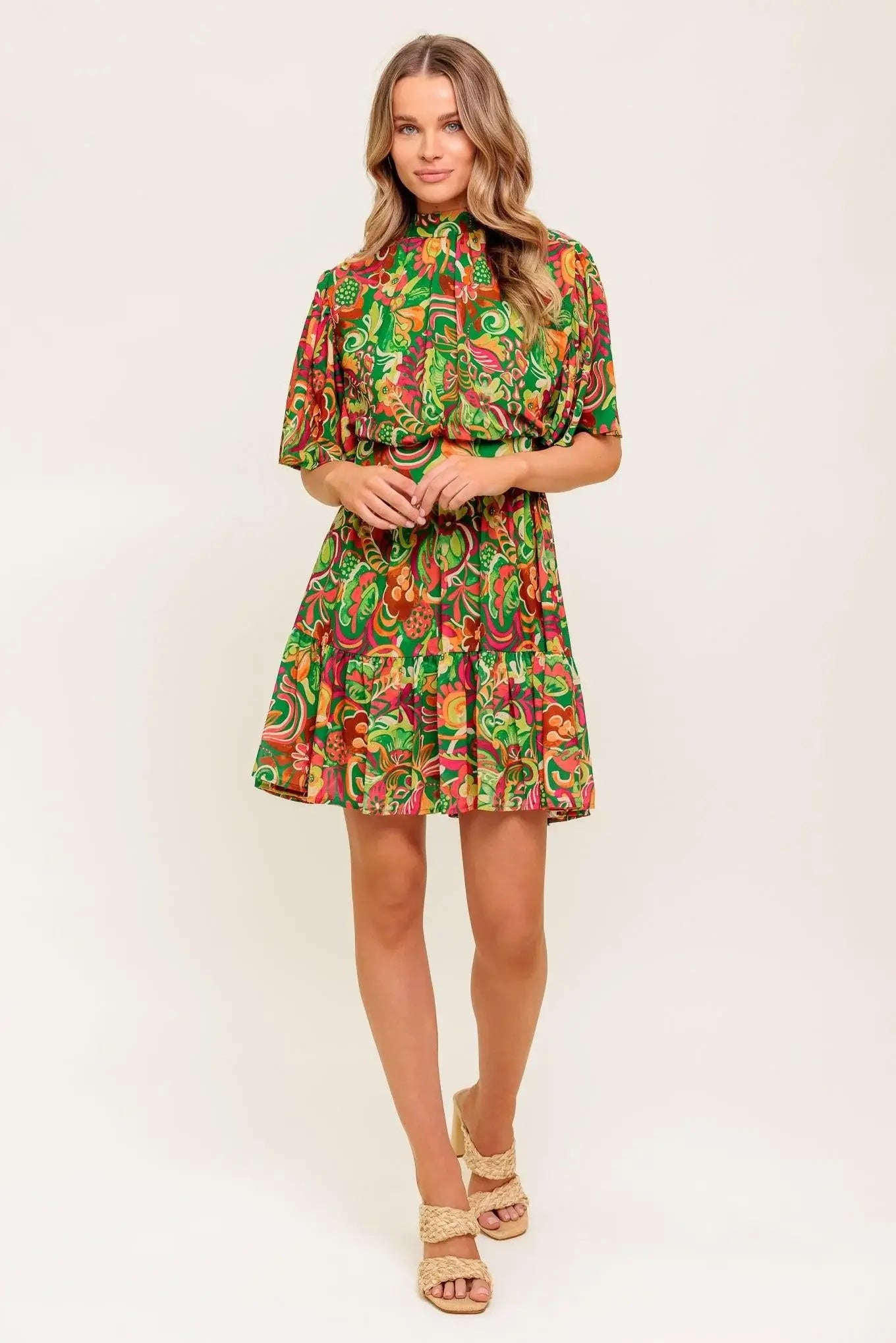 CLEAN AESTHETIC WOVEN MINI DRESS - Flying Tomato - Flyclothing LLC
