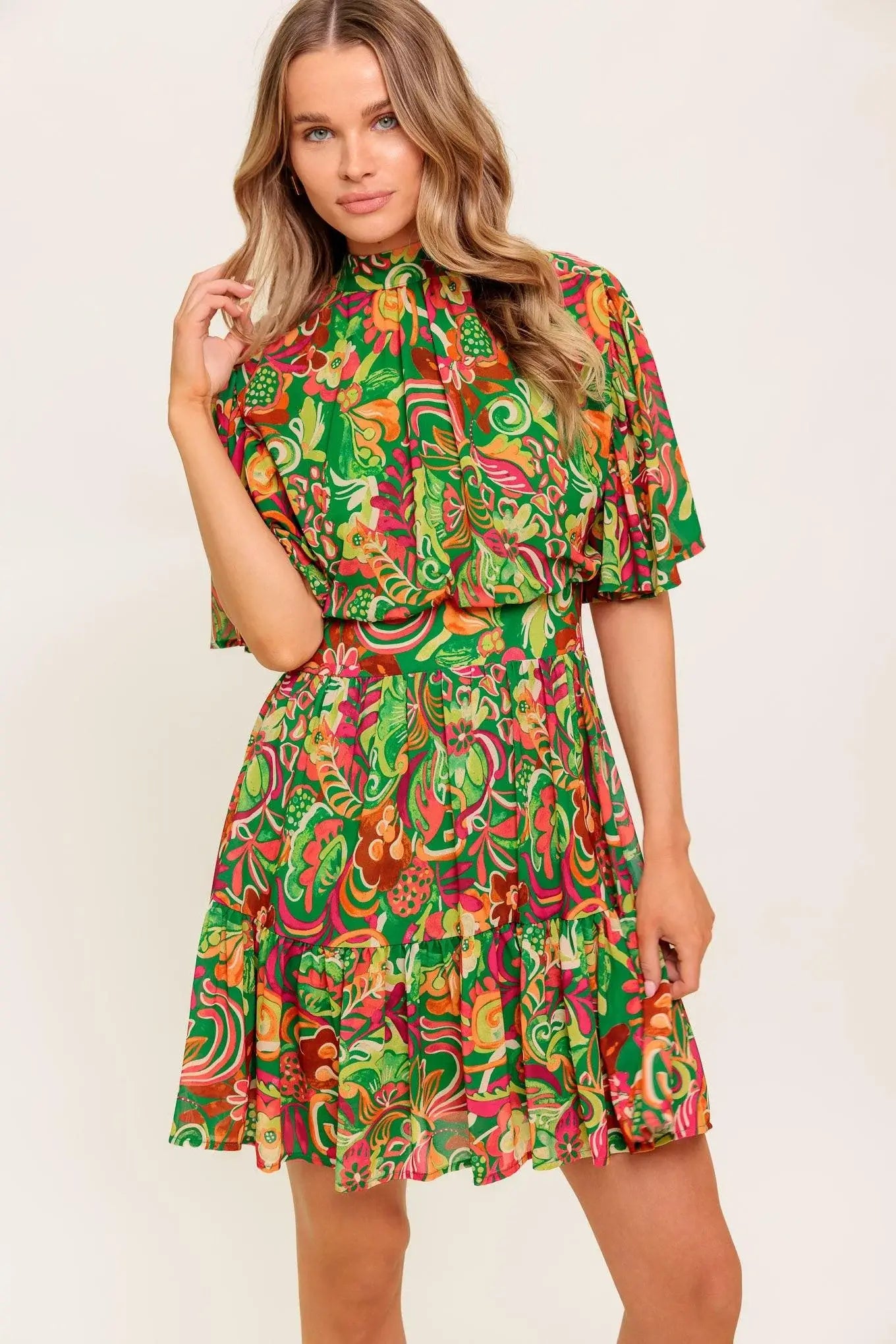 CLEAN AESTHETIC WOVEN MINI DRESS - Flying Tomato - Flyclothing LLC